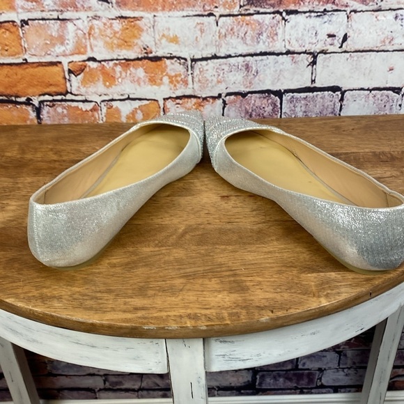 Aldo Silver Sparkle Embellished Pointy Toe Flats Wedding Formal Shoes Size 8.5 - Picture 11 of 13